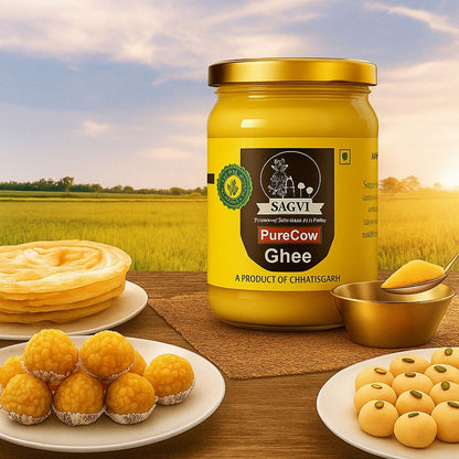 Sagvi Pure Cow Ghee – Made by Vedic Bilona Method - 2 Litre