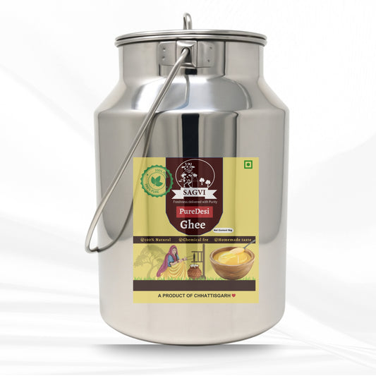 Sagvi Bilona Ghee – 100% Nutrition, Pure Cow Milk - 5 Litre